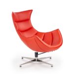 Poltrona imbottita Luxor in rosso - H 96 cm