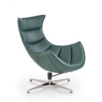 Poltrona imbottita Luxor in verde - H 96 cm