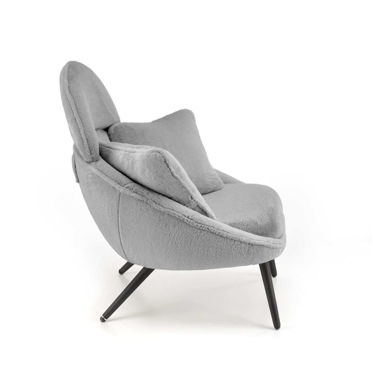 Poltrona imbottita Merry in grigio - H95 cm - immagine 3