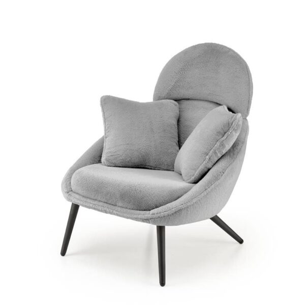 Poltrona imbottita Merry in grigio - H95 cm