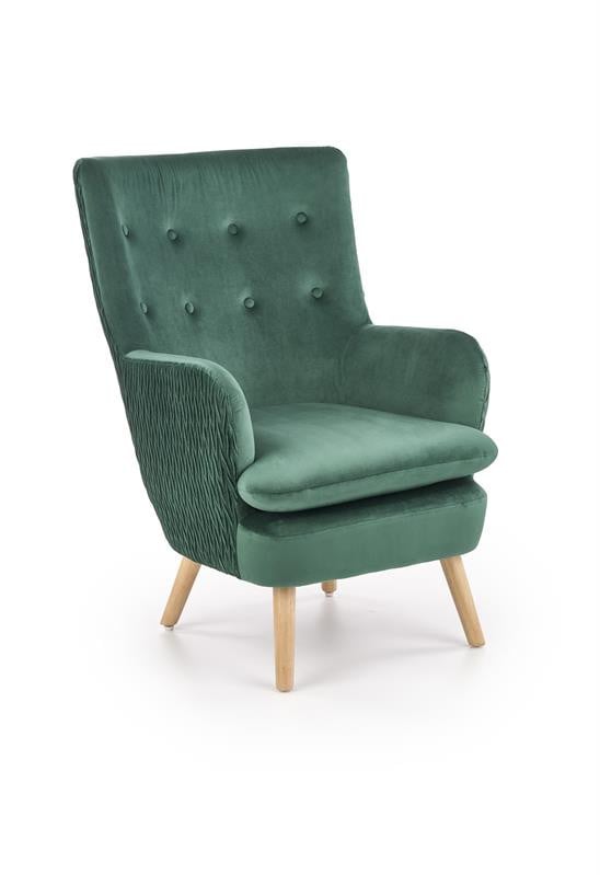 fotoliu-tapitat-ravel-velvet-verde-–-h100-cm17235 Poltrona imbottita Ravel in velluto verde - H100 cm - immagine 1