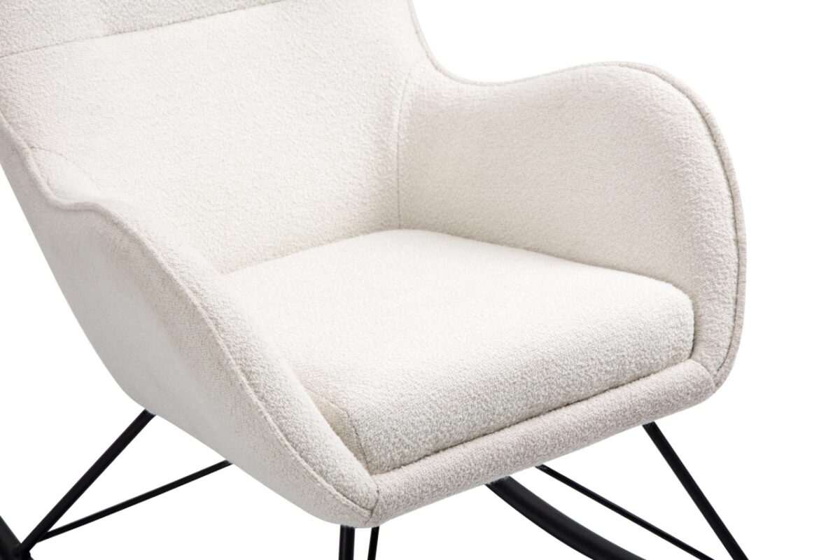 Poltrona a dondolo Liberto 3 bianco/nero - H106 cm - immagine 10
