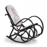 Poltrona a dondolo Max II in wengé - H95 cm
