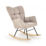 Poltrona a dondolo Vasco beige H94 cm