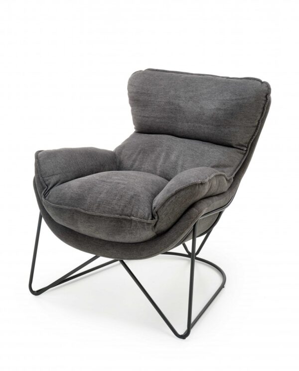 Poltrona Volker grigio scuro/nero H78 cm