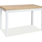 Tavolo Adam in rovere dorato/bianco - L100 x l60 x h75 cm