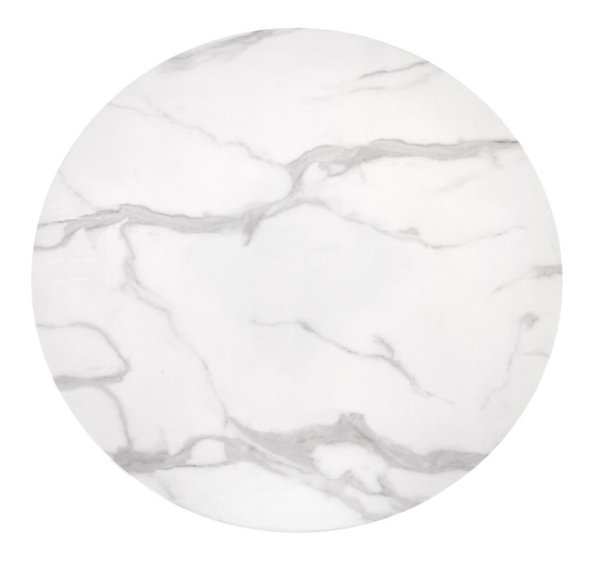 Tavolo Ambrosio effetto marmo bianco - d90xh72 cm - immagine 8