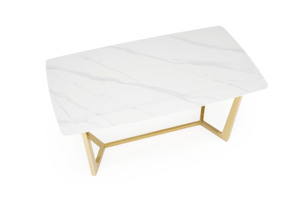 Tavolo Clemente bianco/oro L160 x l90 x H76 - immagine 6