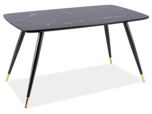 Tavolo Cyryl I effetto marmo nero - L140xl80 cm