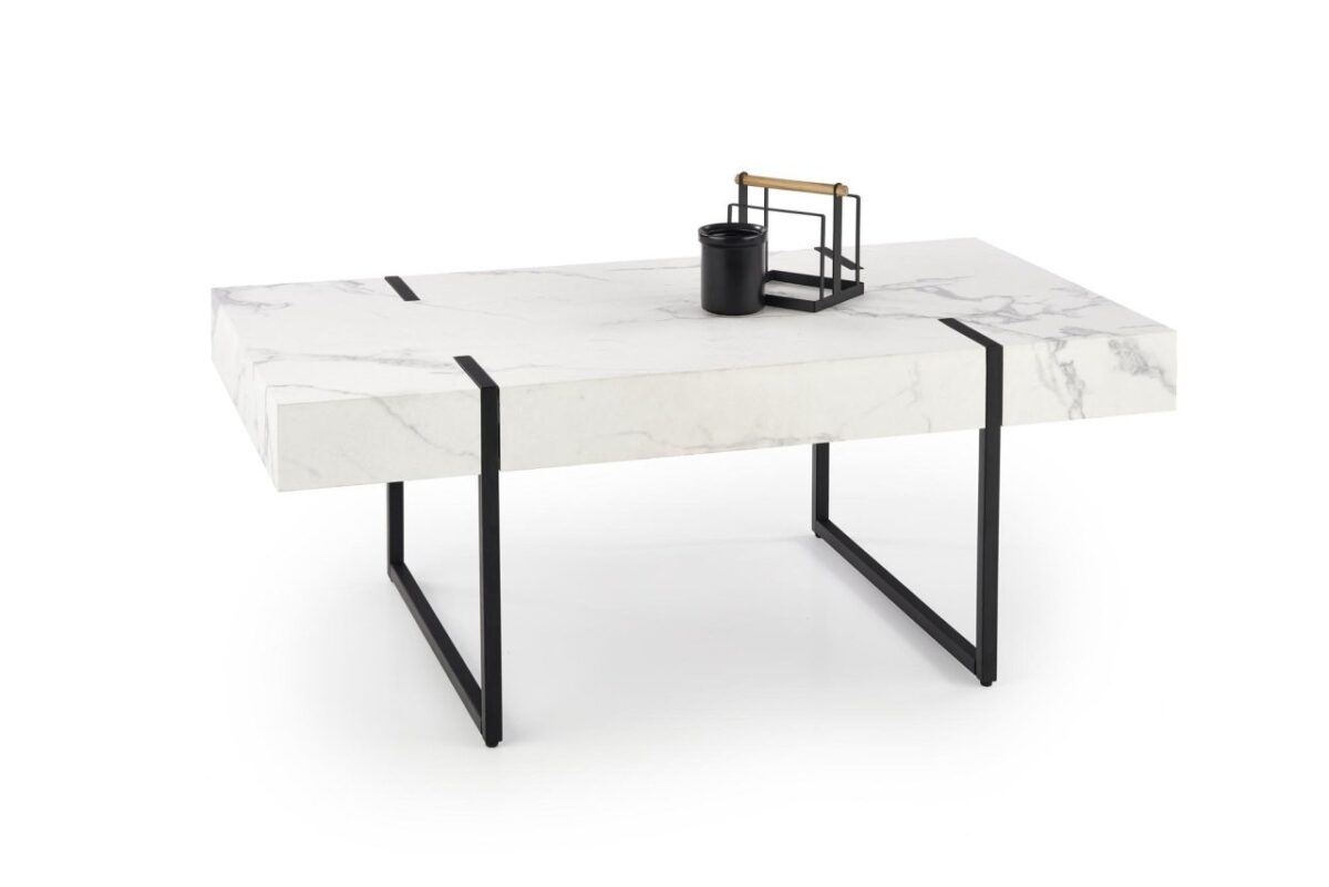 Tavolino da caffè Blanca effetto marmo - L110 x l60 x h43 cm - immagine 8