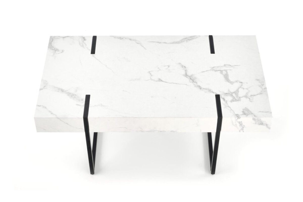 Tavolino da caffè Blanca effetto marmo - L110 x l60 x h43 cm - immagine 13
