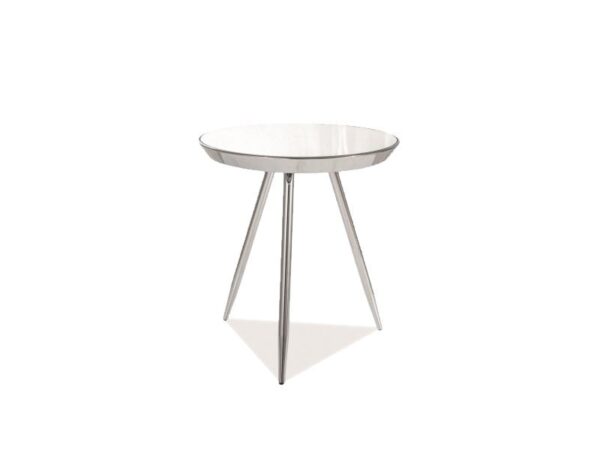 Tavolino da caffè Bora C in argento - Ø41 x h46 cm