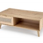 Tavolino da caffè Borneo LAW-1 in rovere castagno/nero - L120 cm