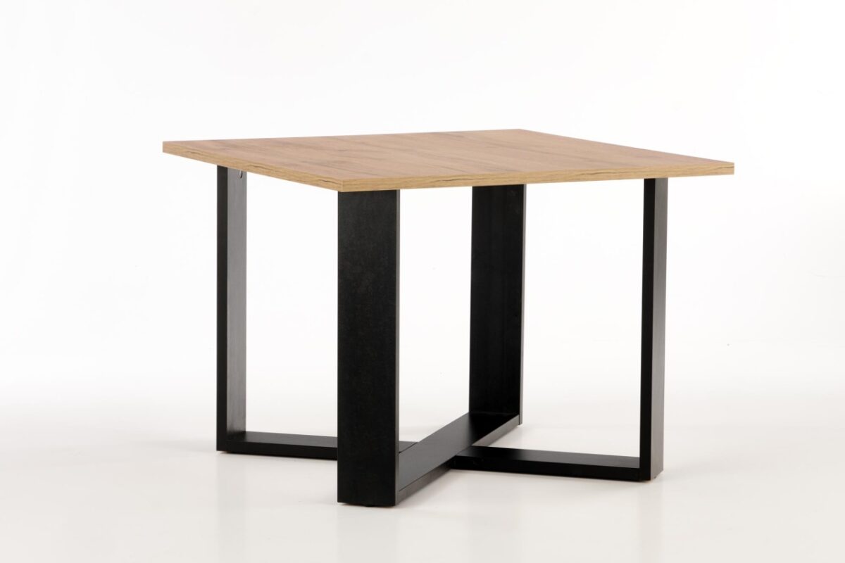Tavolino da caffè Cross in rovere wotan/nero - H50 cm - immagine 10