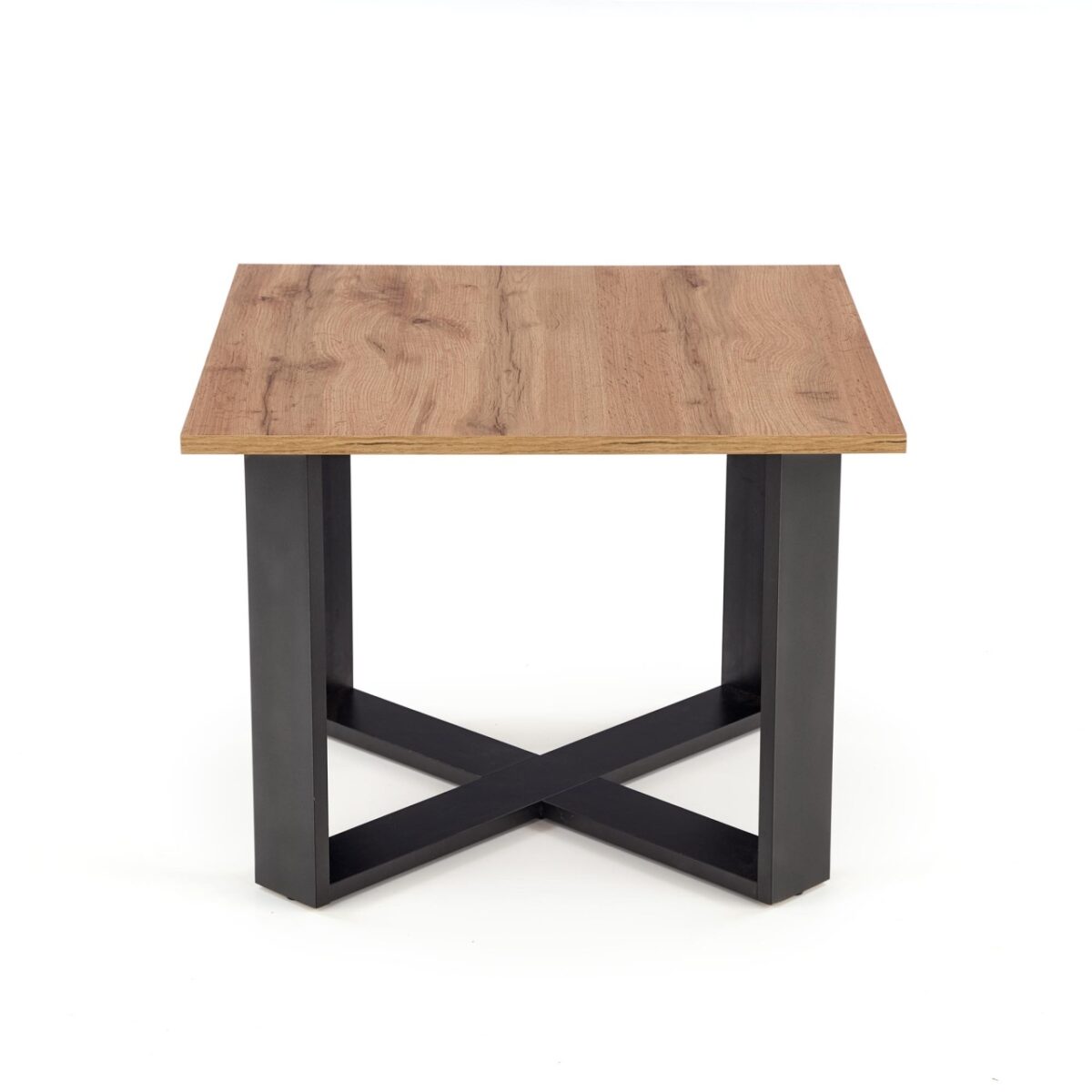 Tavolino da caffè Cross in rovere wotan/nero - H50 cm - immagine 12
