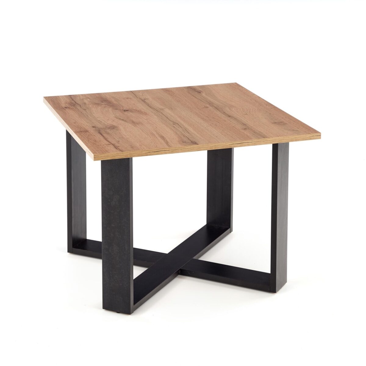 Tavolino da caffè Cross in rovere wotan/nero - H50 cm - immagine 13