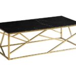 Tavolino da caffè Escada A II effetto marmo nero / oro