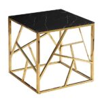 Tavolino da caffè Escada B II effetto marmo nero/oro