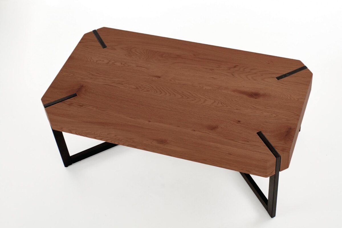 Tavolini da caffè Lavida in noce/nero - L110 cm - immagine 6