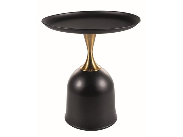 Tavolino da caffè Libra in nero/oro - d51 x h61 cm