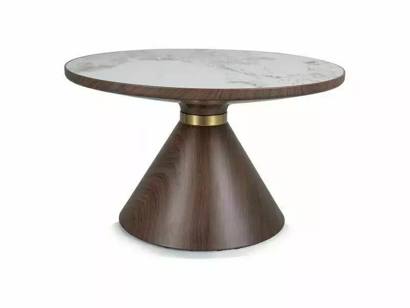 masa-de-cafea-napa-a-alb-maro-d70-x-h43-cm178625 Tavolino da caffè Napa A in bianco/marrone - d70 x h43 cm - immagine 1