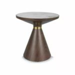Tavolino da caffè Napa B in bianco/marrone - p50 x h53 cm