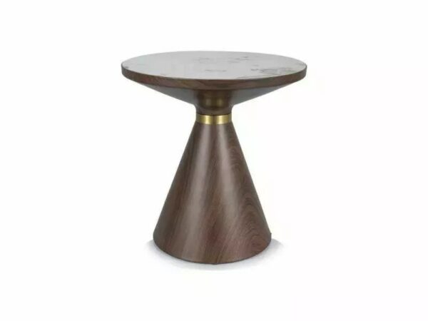 Tavolino da caffè Napa B in bianco/marrone - p50 x h53 cm
