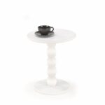 Tavolino da caffè rotondo Cirilla in bianco - ø40/h47 cm