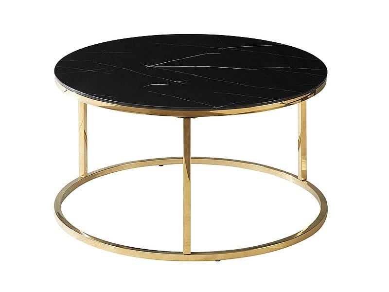 masa-de-cafea-sabine-–-marmura-neagra-gold22728 Tavolino da caffè Sabine effetto marmo nero/oro - immagine 1