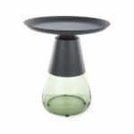 Tavolino da caffè Tiffany A in nero/verde - ø50/h52 cm