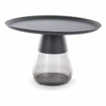 Tavolino da caffè Tiffany B in nero - ø70/h43 cm