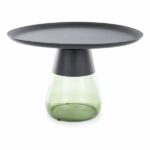 Tavolino da caffè Tiffany B in nero/verde - ø70/h43 cm