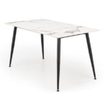 Tavolo Emilio L140 effetto marmo bianco/nero