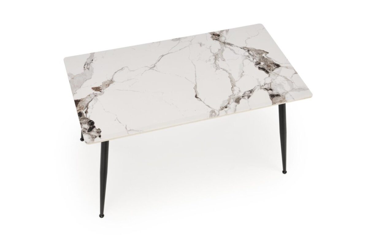 Tavolo Emilio L140 effetto marmo bianco/nero - immagine 9