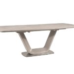 Tavolo allungabile Armani Ceramic in grigio opaco - l90 x h76 x h76 x L160-220 cm