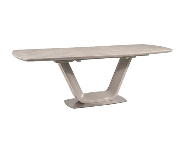 Tavolo allungabile Armani Ceramic in grigio opaco - l90 x h76 x h76 x L160-220 cm