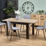 Tavolo allungabile Bagio in rovere castagno/nero - L120-160 cm