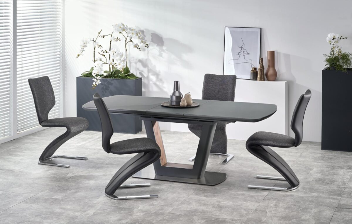 Tavolo allungabile Bilotti antracite - L 160-200 x l 90 x h 76 cm - immagine 8