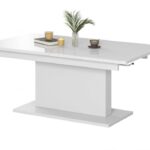 Tavolo allungabile Busetti in bianco opaco - L126-167 cm