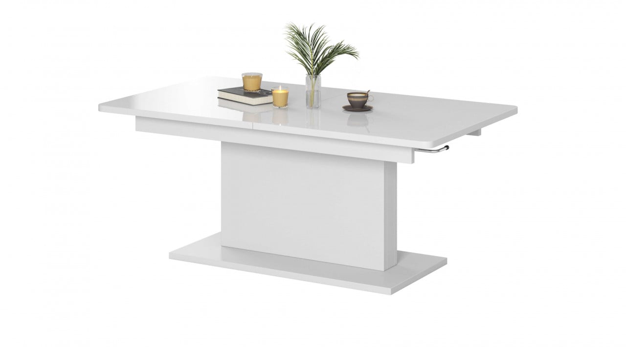 masa-extensibila-busetti-alb-mat-alb-mat-l126-167-cm101482 Tavolo allungabile Busetti in bianco opaco - L126-167 cm - immagine 1