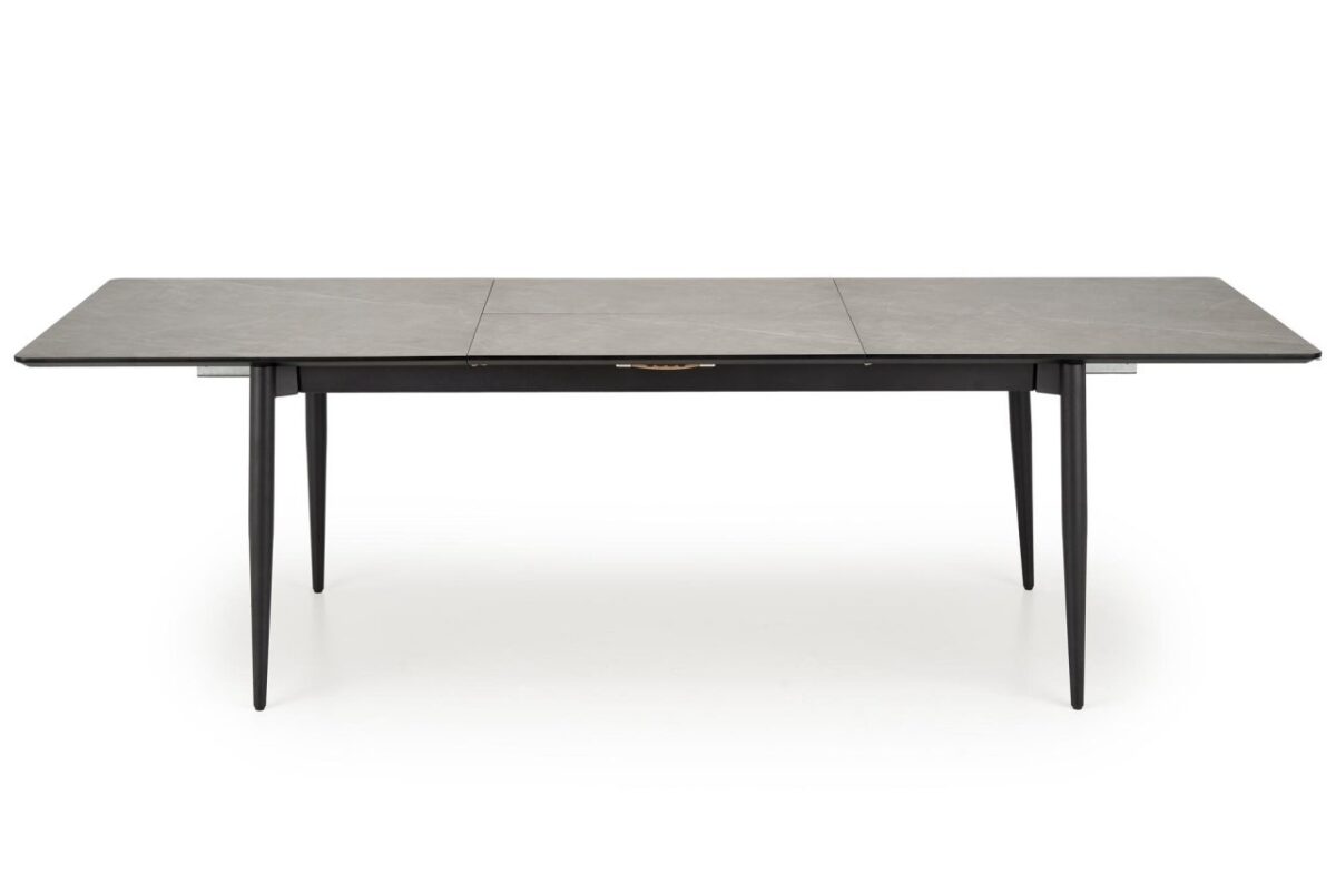 Tavolo allungabile Charles effetto marmo grigio/nero L180-260 cm - immagine 7