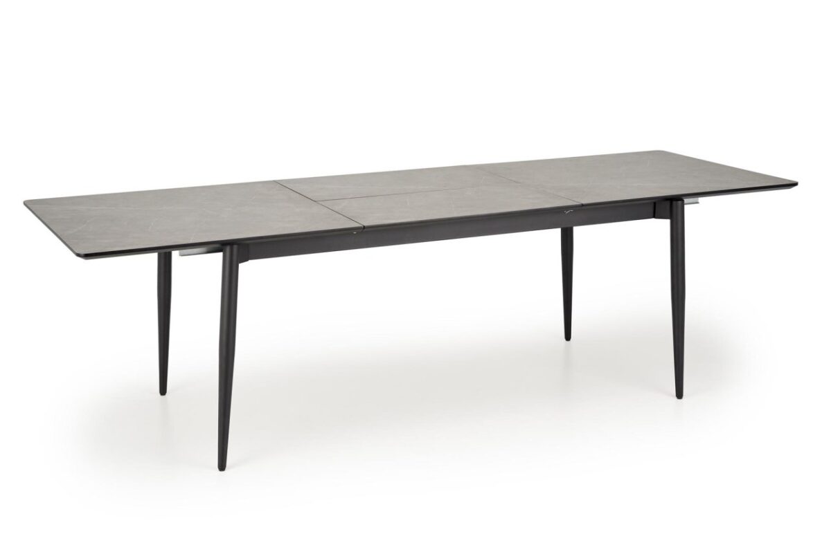 Tavolo allungabile Charles effetto marmo grigio/nero L180-260 cm - immagine 8