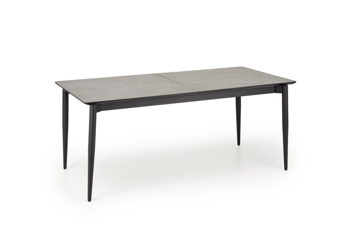 Tavolo allungabile Charles effetto marmo grigio/nero L180-260 cm - immagine 12
