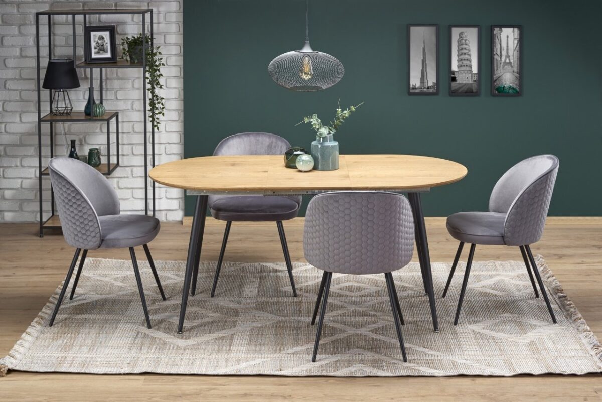 Tavolo allungabile Colorado in rovere dorato - L120/160/160xl80xh74 cm - immagine 8