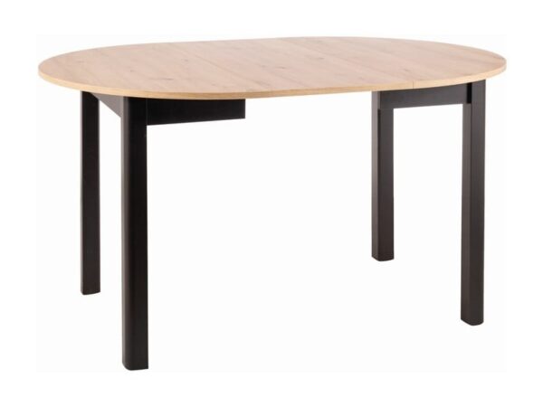 Tavolo allungabile Dante in rovere/nero opaco - L102-142 cm