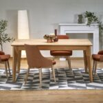 Tavolo allungabile Edmondo in legno naturale - L160-240 cm