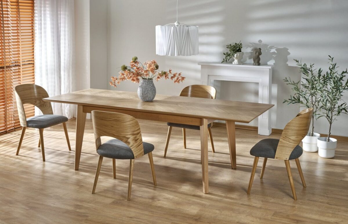 Tavolo allungabile Edmondo in legno naturale - L160-240 cm - immagine 3