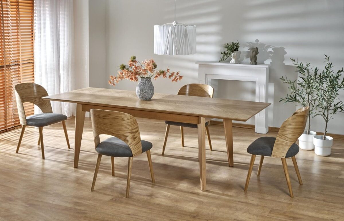 Tavolo allungabile Edmondo in legno naturale - L160-240 cm - immagine 17