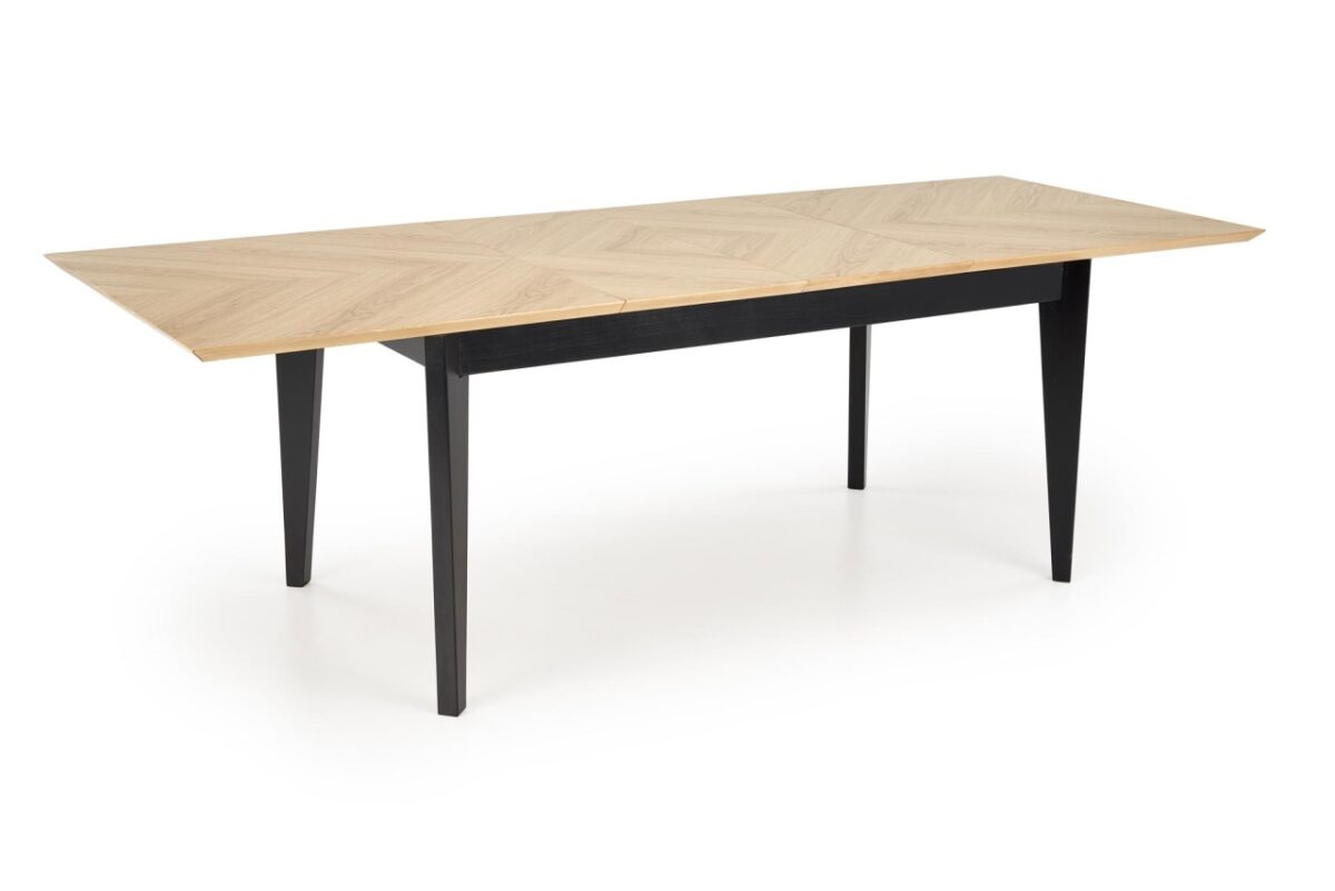 Tavolo allungabile Edmondo in rovere naturale/nero - L160-240 cm - immagine 9