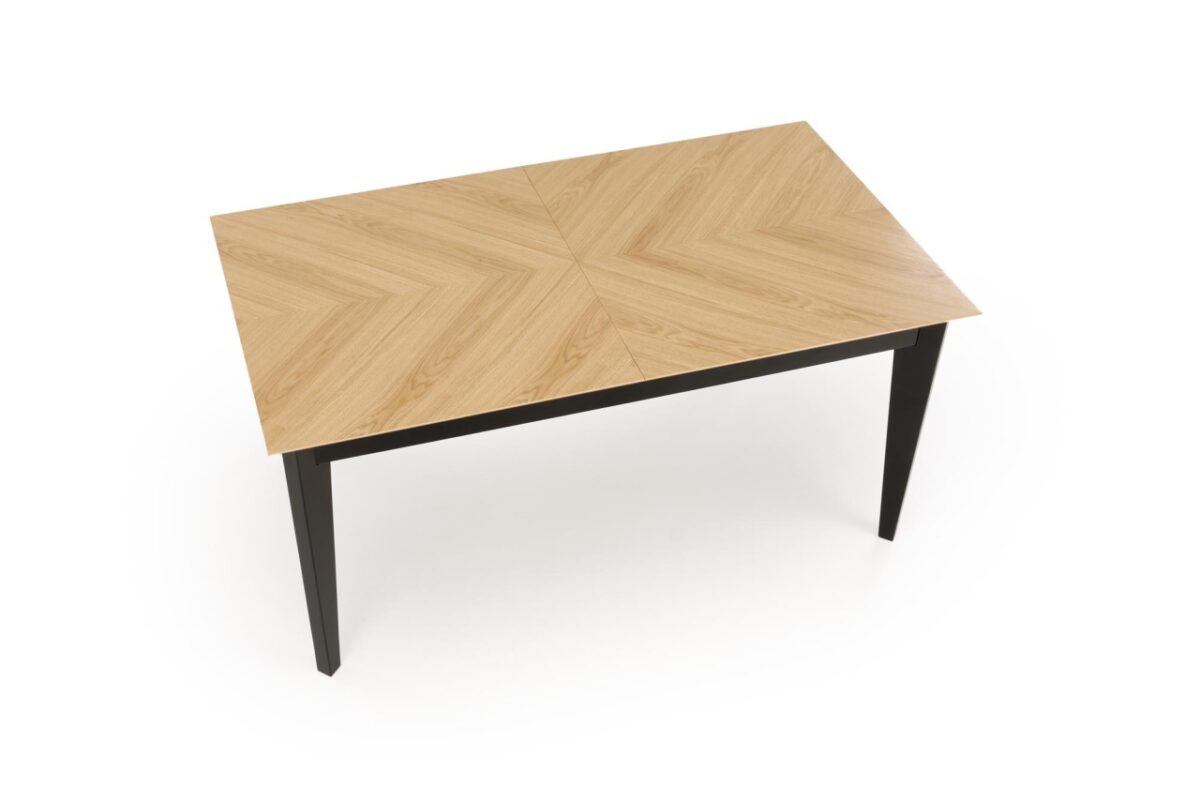 Tavolo allungabile Edmondo in rovere naturale/nero - L160-240 cm - immagine 10